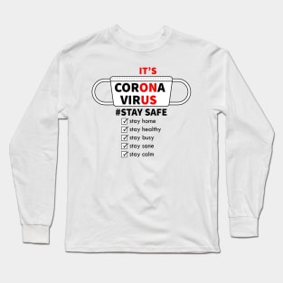 CORONA VIRUS - Checklist - IT'S ON US Long Sleeve T-Shirt